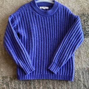 LOFT Vibrant PurpleTextured Sweater